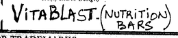 VITABLAST (NUTRTION BARS) trademark