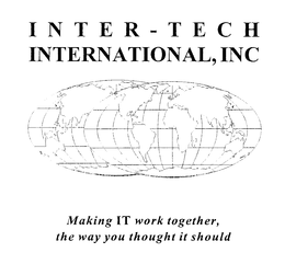 INTER-TECH INTERNATIONAL, INC MAKING ITWORK TOGETHER THE WAY YOU THOUGHT IT SHOULD trademark