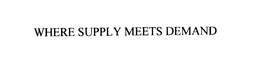 WHERE SUPPLY MEETS DEMAND trademark