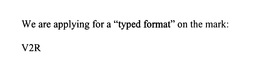 V2R trademark