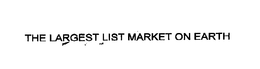 THE LARGEST LIST MARKET ON EARTH trademark
