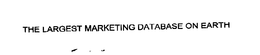 THE LARGEST MARKETING DATABASE ON EARTH trademark