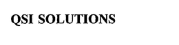 QSI SOLUTIONS trademark