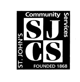 ST. JOHN'S COMMUNITY SERVICES FOUNDED 1868 SJCS trademark
