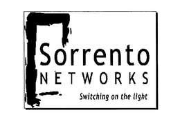 SORRENTO NETWORKS SWITCHING ON THE LIGHT trademark
