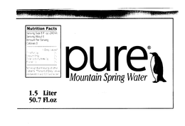 PURE MOUNTAIN SPRING WATER trademark