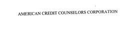 AMERICAN CREDIT COUNSELORS CORPORATION trademark