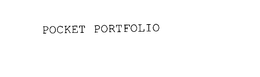POCKET PORTFOLIO trademark