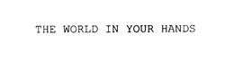 THE WORLD IN YOUR HANDS trademark