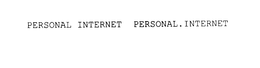 PERSONAL INTERNET PERSONAL.INTERNET trademark