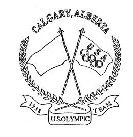 CALGARY, ALBERTA USA 1988 U.S. OLYMPIC TEAM trademark