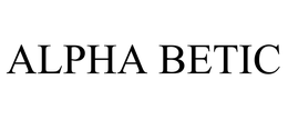 ALPHA BETIC trademark