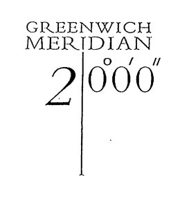 GREENWICH MERIDIAN 2 0°0'0" trademark