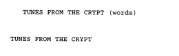 TUNES FROM THE CRYPT trademark