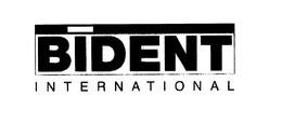BIDENT INTERNATIONAL trademark