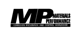 MP MATERIALS PERFORMANCE CORROSION PREVENTION AND CONTROL WORLDWIDE trademark