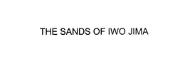 THE SANDS OF IWO JIMA trademark