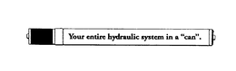 YOUR ENTIRE HYDRAULIC SYSTEM IN A "CAN". trademark
