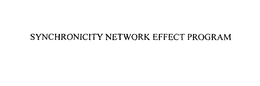 SYNCHRONICITY NETWORK EFFECT PROGRAM trademark