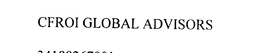 CFROI GLOBAL ADVISORS trademark