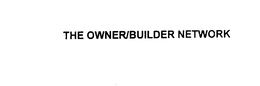 THE OWNER/BUILDER NETWORK trademark