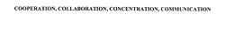 COOPERATION, COLLABORATION, CONCENTRATION, COMMUNICATION trademark