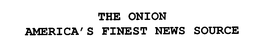 THE ONION AMERICA'S FINEST NEWS SOURCE trademark