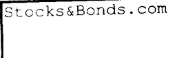 STOCKS & BONDS.COM trademark