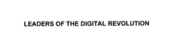 LEADERS OF THE DIGITAL REVOLUTION trademark