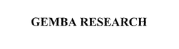 GEMBA RESEARCH trademark