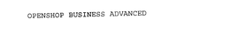 OPENSHOP BUSINESS ADVANCED trademark