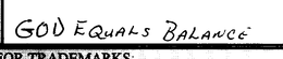 GOD EQUALS BALANCE trademark