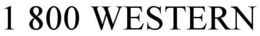 1 800 WESTERN trademark