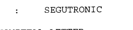 SEGUTRONIC trademark