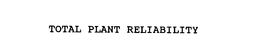 TOTAL PLANT RELIABILITY trademark