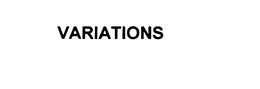 VARIATIONS trademark