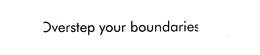 OVERSTEP YOUR BOUNDARIES trademark