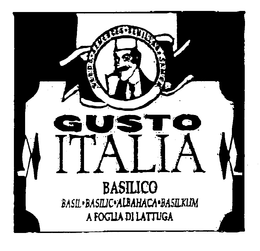 SEEDS SEMENCES SEMILLAS SAMEN GUSTO ITALIA BASILICO BASIL BASILIC ALBALBACA BASILIKUM A FOGLIA DI LATTUGA trademark