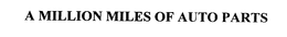 A MILLION MILES OF AUTO PARTS trademark