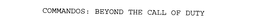 COMMANDOS: BEYOND THE CALL OF DUTY trademark