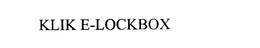 KLIK E-LOCKBOX trademark