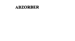 ABZORBER trademark
