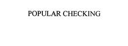 POPULAR CHECKING trademark