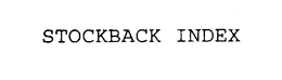 STOCKBACK INDEX trademark