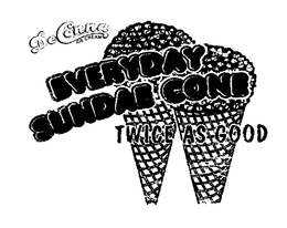 DECONNA ICE CREAM EVERYDAY SUNDAE CONE TWICE AS GOOD trademark