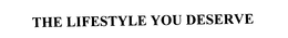 THE LIFESTYLE YOU DESERVE trademark