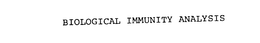 BIOLOGICAL IMMUNITY ANALYSIS trademark