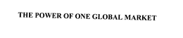 THE POWER OF ONE GLOBAL MARKET trademark