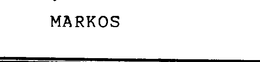 MARKOS trademark