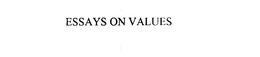 ESSAYS ON VALUES trademark